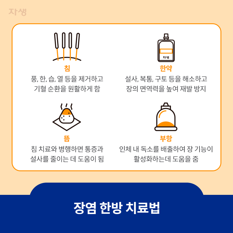 참고 이미지: 장염 한방 치료법 | 자생한방병원·자생의료재단