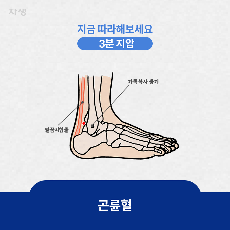 참고 이미지 : 곤륜혈 | 자생한방병원·자생의료재단