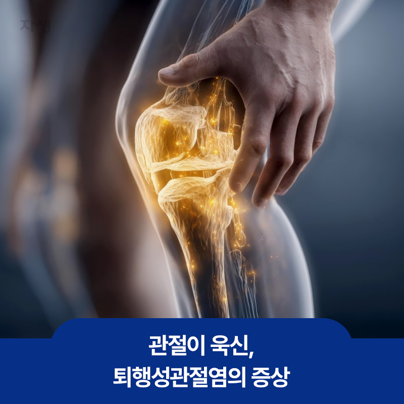 관절이 욱신거리는 무릎 퇴행성 관절염의 위치