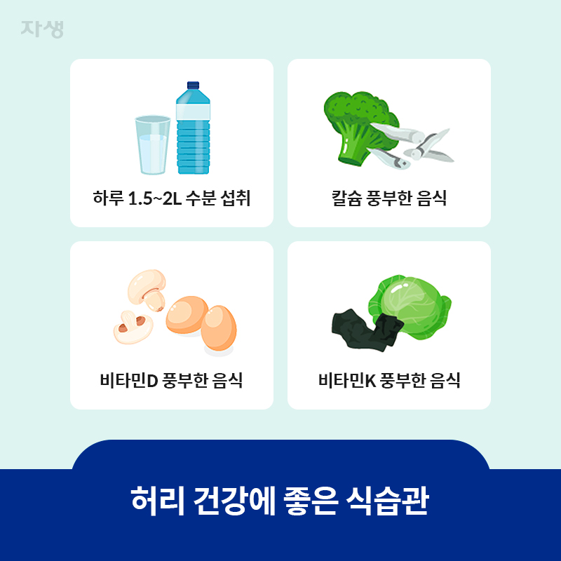 참고 이미지 : 허리에 좋은 음식과 식습관 | 자생한방병원·자생의료재단