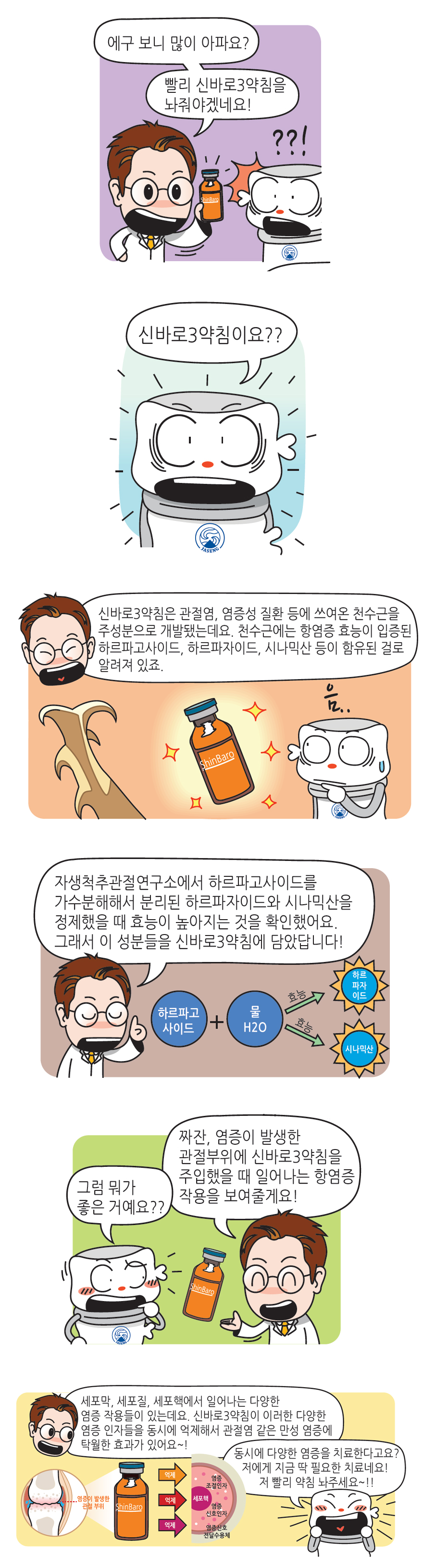 알기 쉬운 연구 이야기 / 웹툰 / 보니가 알려주는 자생력 건강법 - 신바로3약침| 자생의료재단