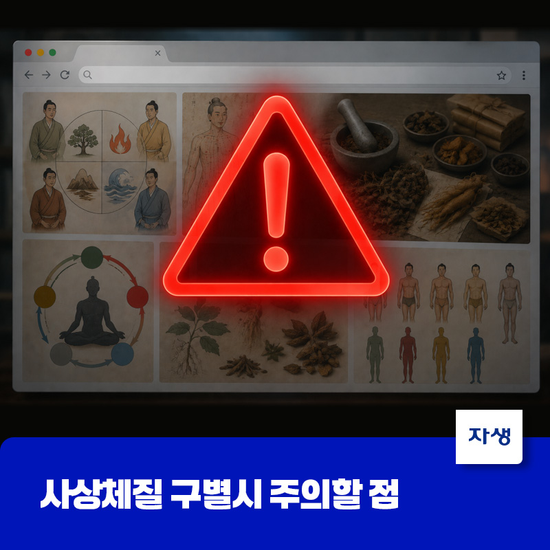 사상체질 구별시 주의할 점 안내
