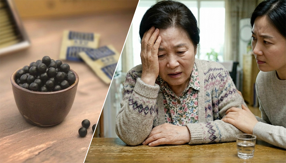 육공단(왼쪽)과 치매환자의 모습(오른쪽 이미지 생성 : Gemini) | 자생한방병원・자생의료재단