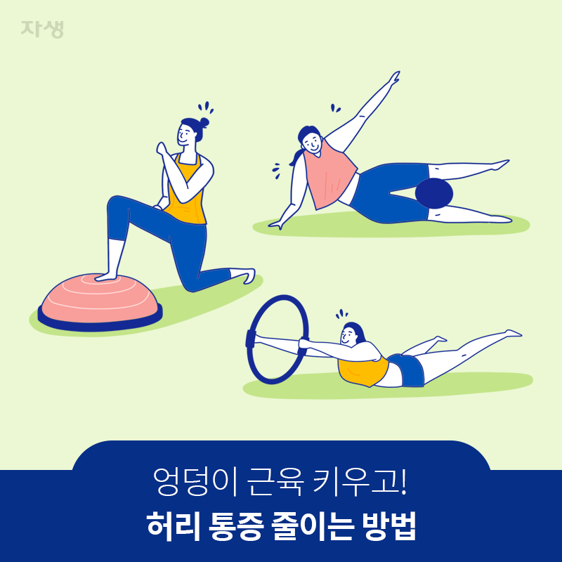 참고 이미지 : 엉덩이 근육 키우고! 허리 통증 줄이는 방법 | 자생한방병원·자생의료재단