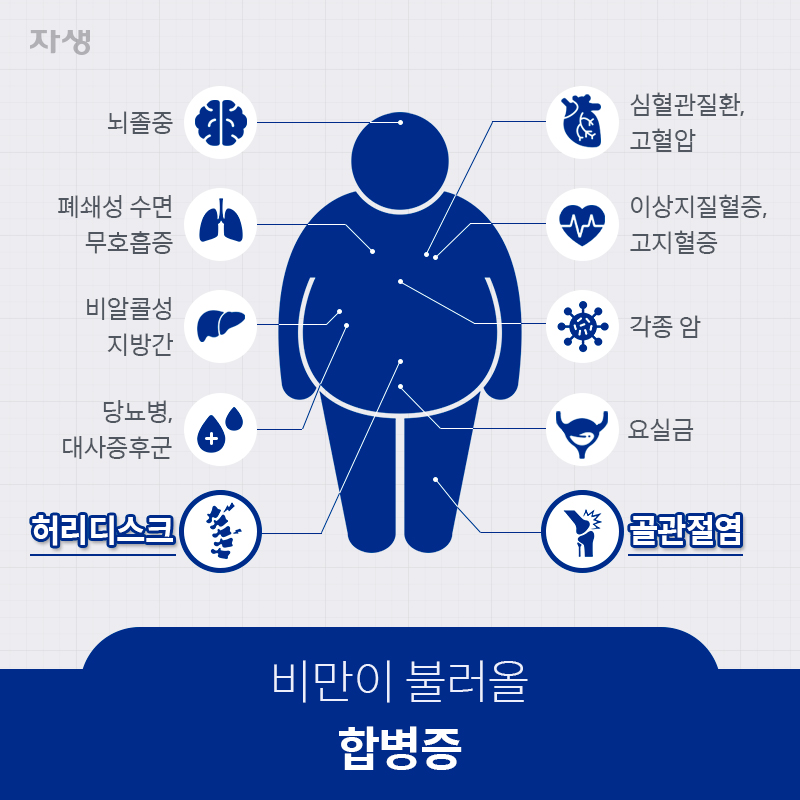 비만이 불러올 합병증 | 자생한방병원·자생의료재단