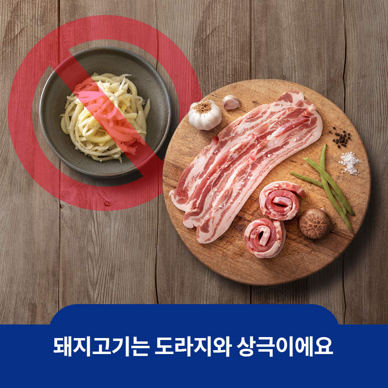 참고 이미지 : 돼지고기는 도라지와 상극이에요 | 자생한방병원·자생의료재단