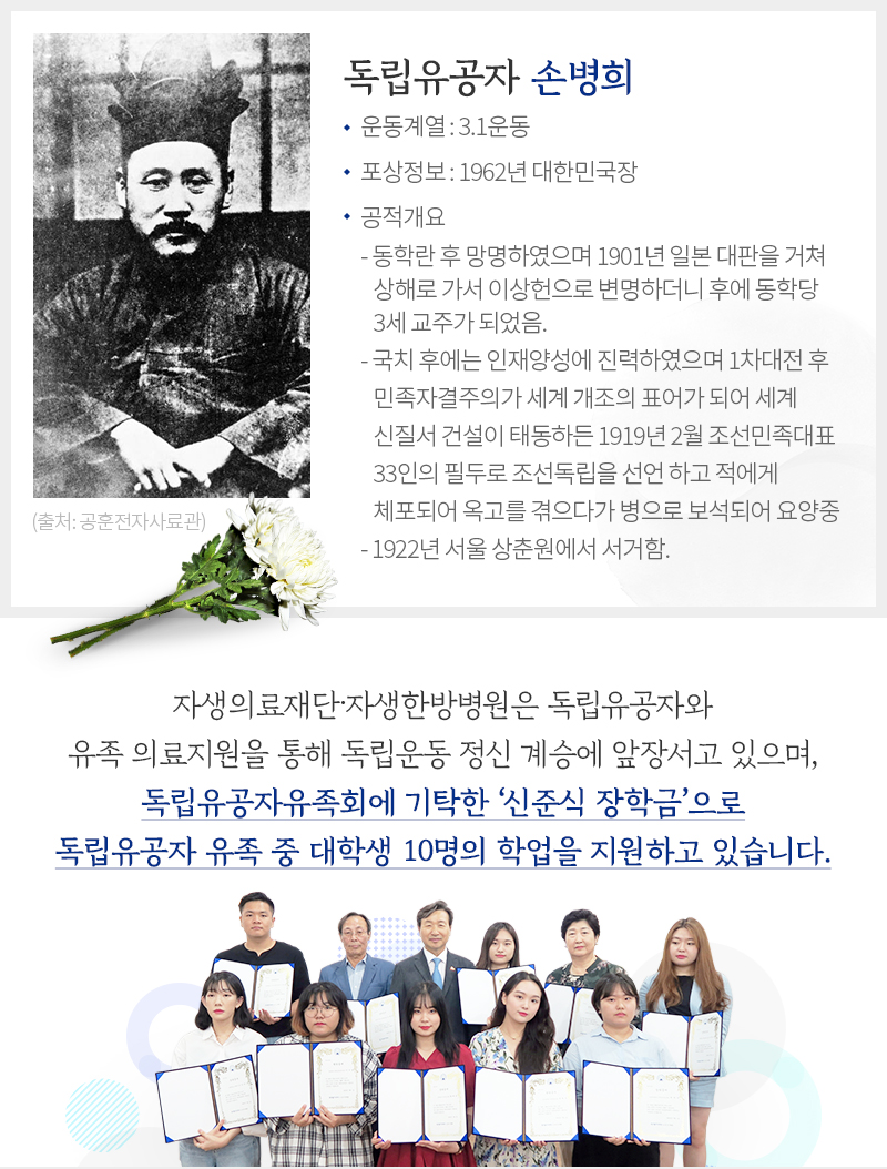 독립유공자 손병희 / 출처 공헌전자사료관 - 자생의료재단