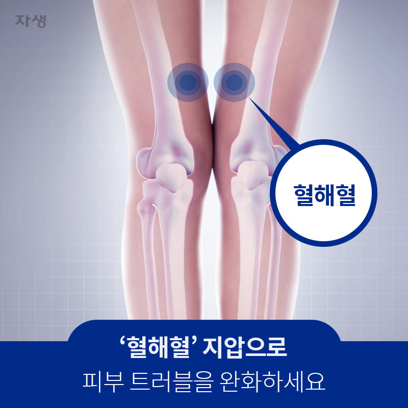 혈해혈 지압으로 피부 트러블을 완화하세요 | 자생한방병원·자생의료재단