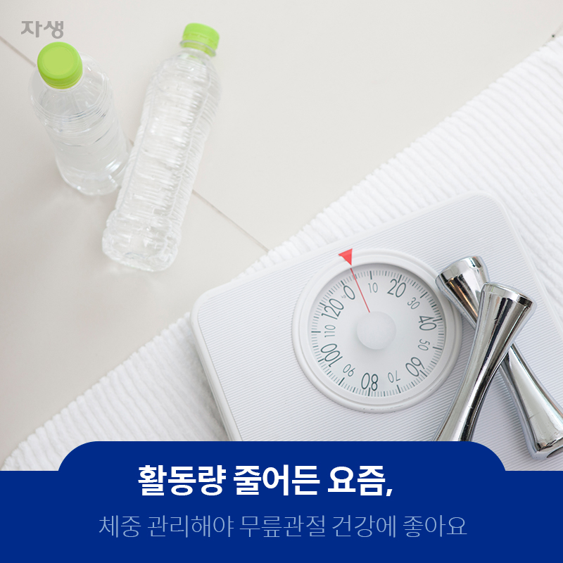 활동량 줄어든 요즘, 체중 관리해야 무릎관절 건강에 좋아요 | 자생한방병원·자생의료재단