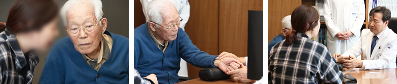 김영진 애국지사 자생의료재단 신준식 명예이사장에게 진료받는 모습