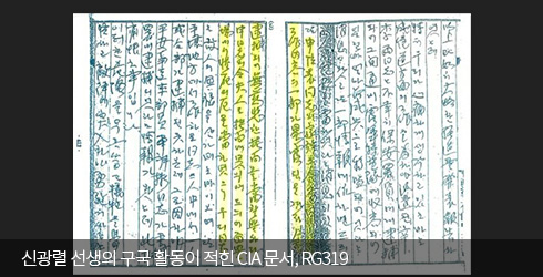 신광렬 선생의 구국 활동이 적힌 CIA 문서, RG319